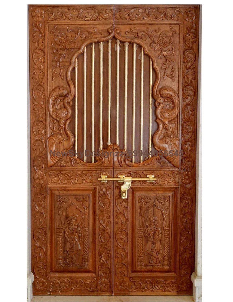 Royal Hand-Carved Temple Door